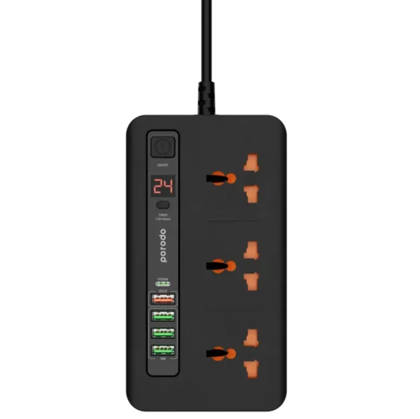 سه راهی برق و شارژر USB پرودو Porodo Multi-Port Power Hub