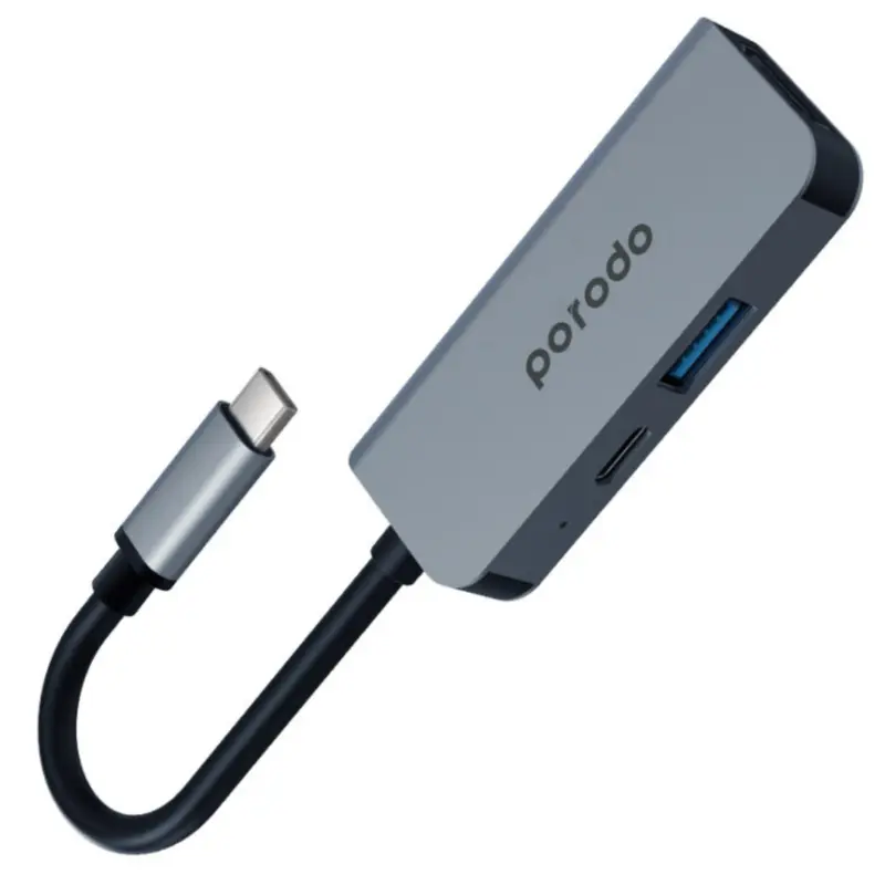 هاب 3 در 1 پرودو USB-C مدل PD-4K31C