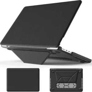 کاور چرم لپ تاپ مدل Slim Leather Case with Foldable Stand مناسب مک بوک پرو 14 اینچ